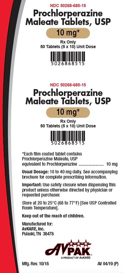Label 5026868515 Prochlorperazine Maleate 2019 10mg.jpg 10mg - Label 5026868515 Prochlorperazine Maleate 2019 10mg